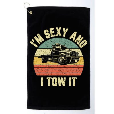 Tow Truck Driver Funny Towing Car Flat Bed Tow Truck Golf Towel