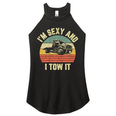Tow Truck Driver Funny Towing Car Flat Bed Tow Truck Women's Perfect Tri Rocker Tank