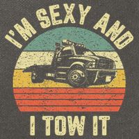 Tow Truck Driver Funny Towing Car Flat Bed Tow Truck Cotton Canvas Backpack