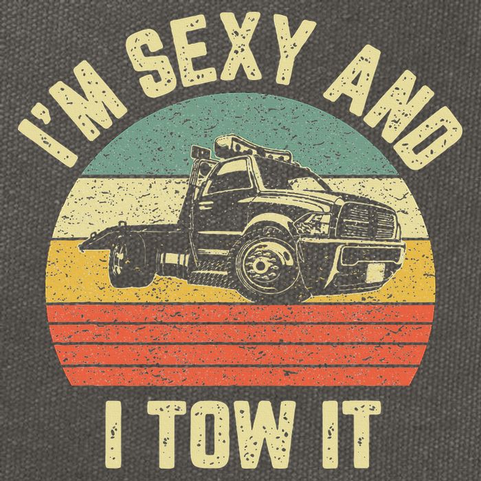 Tow Truck Driver Funny Towing Car Flat Bed Tow Truck Cotton Canvas Backpack