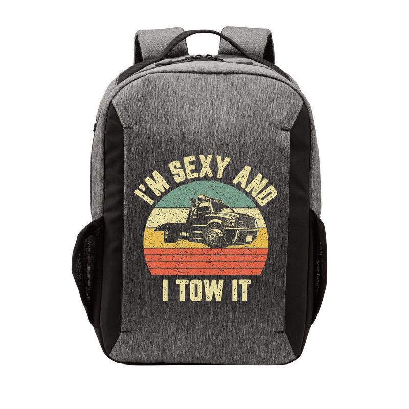 Tow Truck Driver Funny Towing Car Flat Bed Tow Truck Vector Backpack