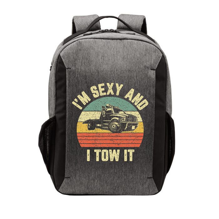 Tow Truck Driver Funny Towing Car Flat Bed Tow Truck Vector Backpack