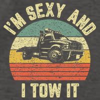 Tow Truck Driver Funny Towing Car Flat Bed Tow Truck Vector Backpack