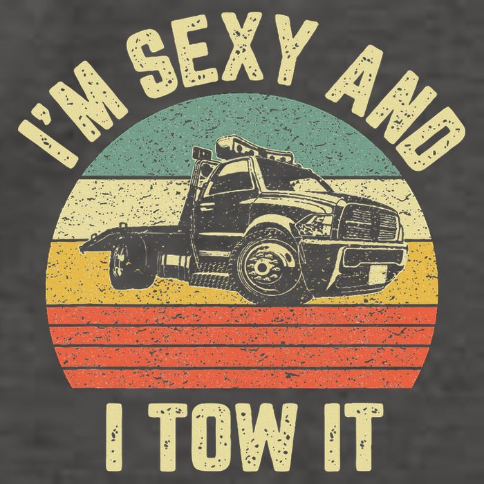 Tow Truck Driver Funny Towing Car Flat Bed Tow Truck Vector Backpack