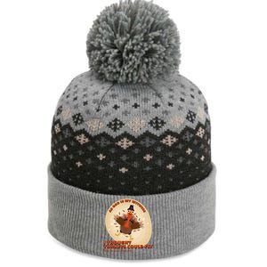 The Turkey Drop I Thought Turkeys Could Fly Thanksgiving Gift The Baniff Cuffed Pom Beanie