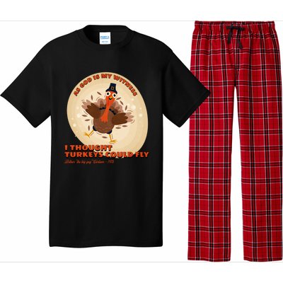 The Turkey Drop I Thought Turkeys Could Fly Thanksgiving Gift Pajama Set