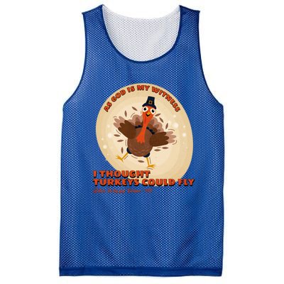 The Turkey Drop I Thought Turkeys Could Fly Thanksgiving Gift Mesh Reversible Basketball Jersey Tank