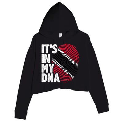 Trinidadian Tobagonian Dna Trinidad And Tobago Flag Crop Fleece Hoodie