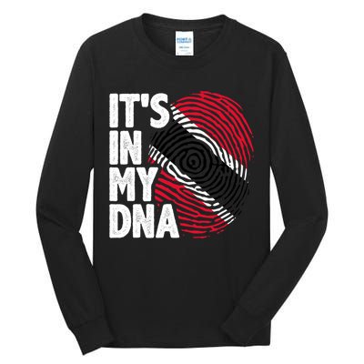 Trinidadian Tobagonian Dna Trinidad And Tobago Flag Tall Long Sleeve T-Shirt