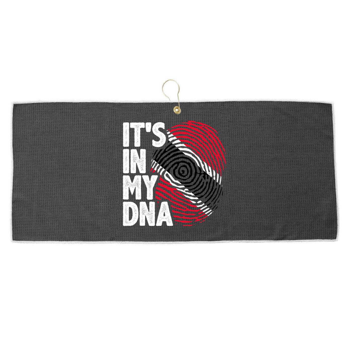 Trinidadian Tobagonian Dna Trinidad And Tobago Flag Large Microfiber Waffle Golf Towel
