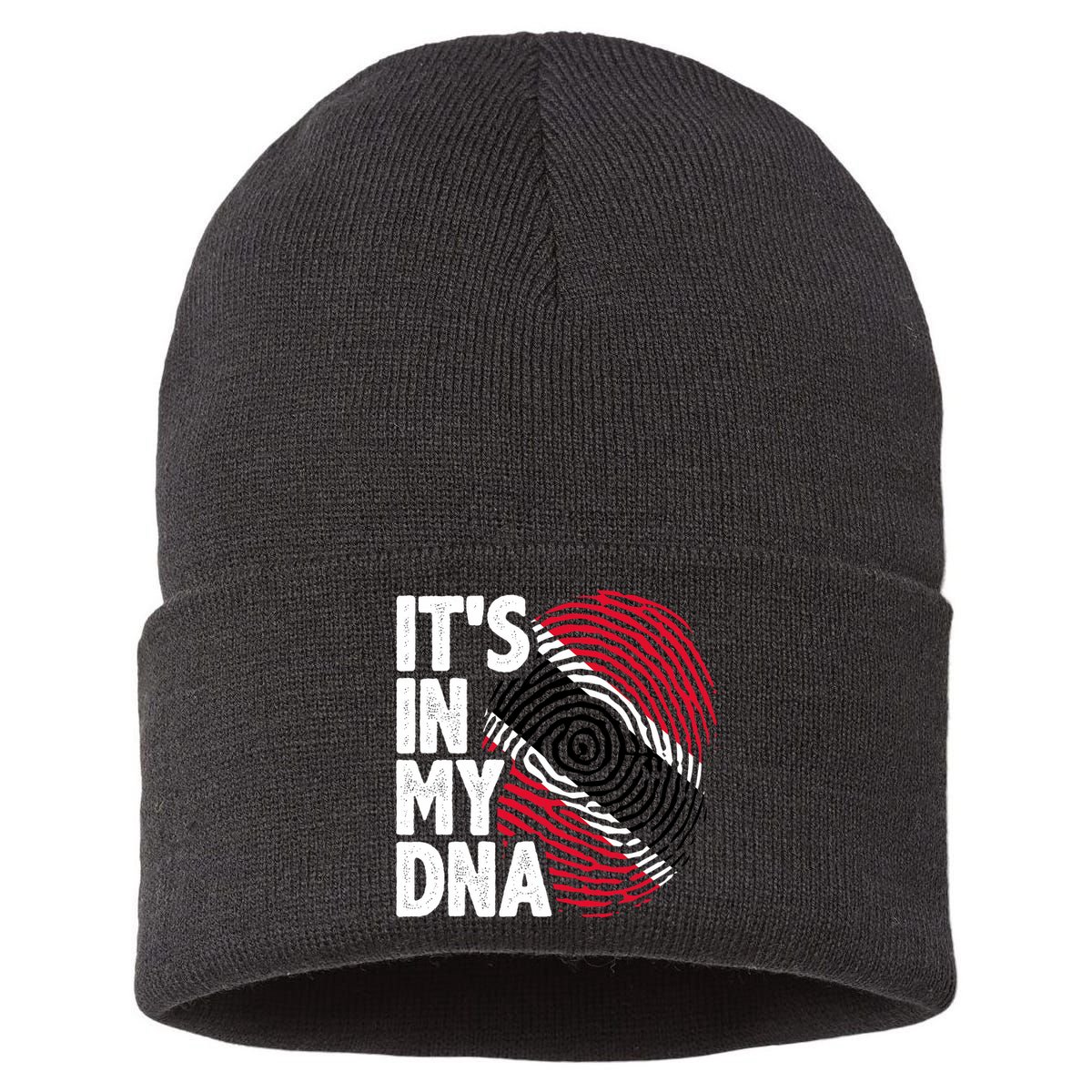Trinidadian Tobagonian Dna Trinidad And Tobago Flag Sustainable Knit Beanie