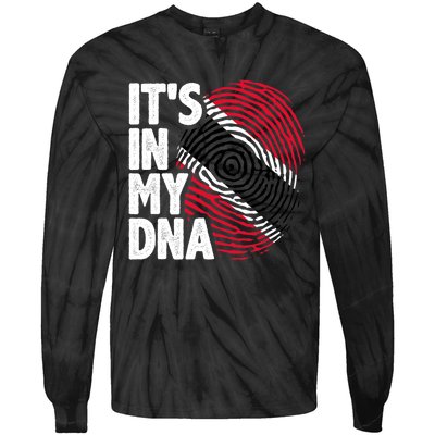 Trinidadian Tobagonian Dna Trinidad And Tobago Flag Tie-Dye Long Sleeve Shirt