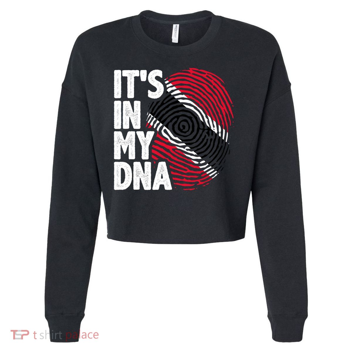 Trinidadian Tobagonian Dna Trinidad And Tobago Flag Cropped Pullover Crew