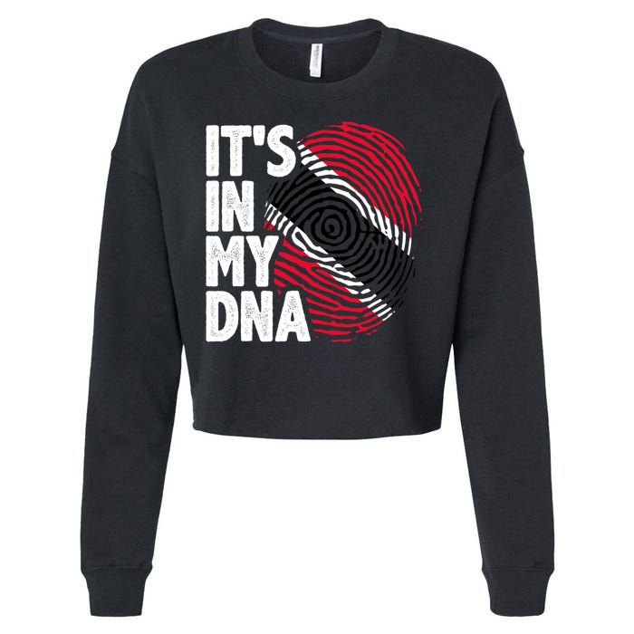 Trinidadian Tobagonian Dna Trinidad And Tobago Flag Cropped Pullover Crew