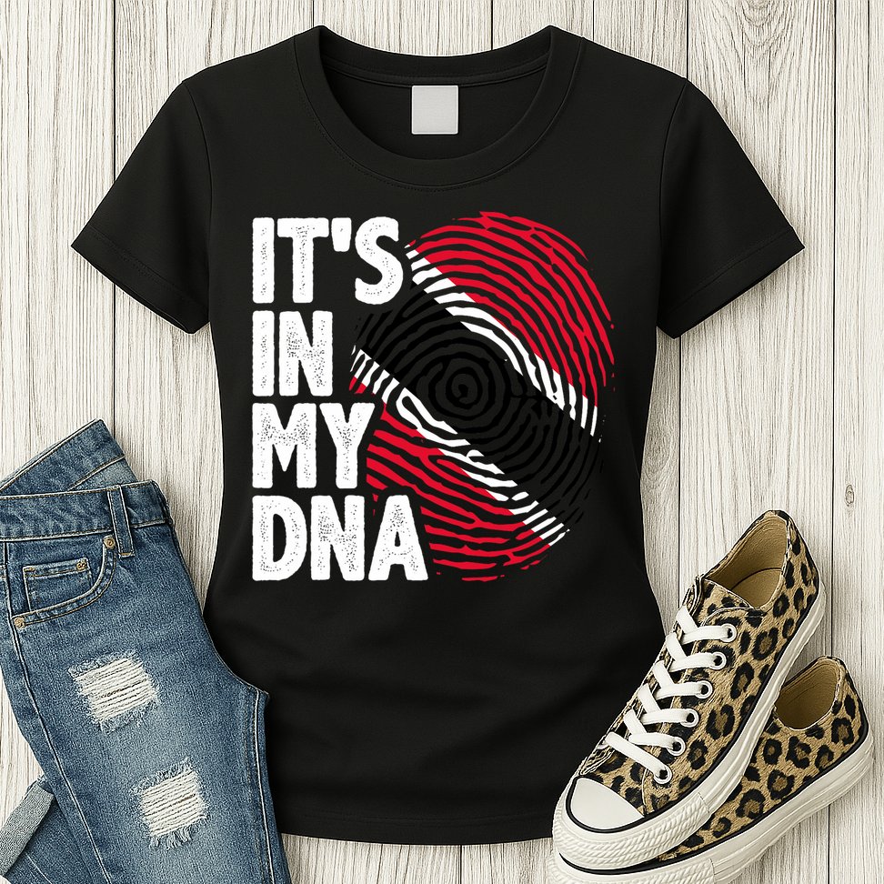 Trinidadian Tobagonian Dna Trinidad And Tobago Flag Womens T-Shirt