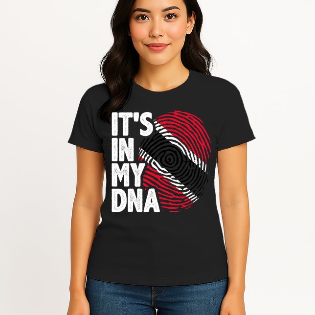 Trinidadian Tobagonian Dna Trinidad And Tobago Flag Womens T-Shirt