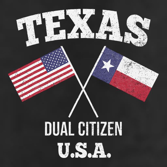 True Texan Dual Citizen Love Texas And America 7 Panel Mesh Trucker Snapback Hat