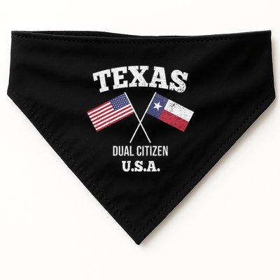 True Texan Dual Citizen Love Texas And America USA-Made Doggie Bandana