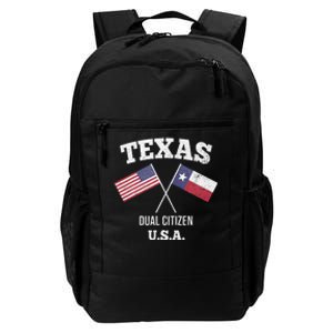 True Texan Dual Citizen Love Texas And America Daily Commute Backpack