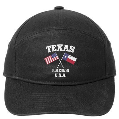 True Texan Dual Citizen Love Texas And America 7-Panel Snapback Hat