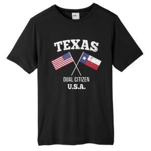 True Texan Dual Citizen Love Texas And America Tall Fusion ChromaSoft Performance T-Shirt