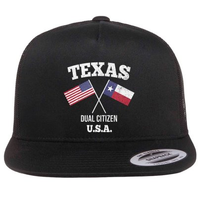 True Texan Dual Citizen Love Texas And America Flatbill Hat