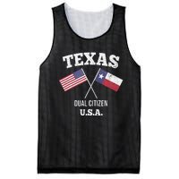 True Texan Dual Citizen Love Texas And America Mesh Reversible Basketball Jersey Tank