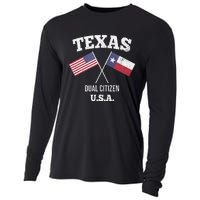 True Texan Dual Citizen Love Texas And America Cooling Performance Long Sleeve Crew