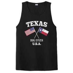 True Texan Dual Citizen Love Texas And America PosiCharge Competitor Tank