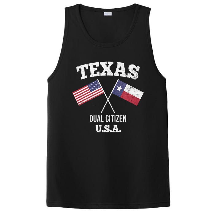 True Texan Dual Citizen Love Texas And America PosiCharge Competitor Tank