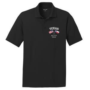 True Texan Dual Citizen Love Texas And America PosiCharge RacerMesh Polo