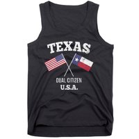 True Texan Dual Citizen Love Texas And America Tank Top