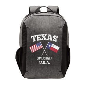 True Texan Dual Citizen Love Texas And America Vector Backpack