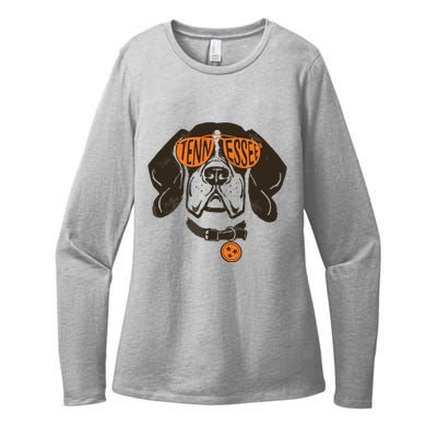 Tennessee Tn Dog State Flag Tn Lover Outfit Womens CVC Long Sleeve Shirt