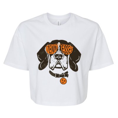 Tennessee Tn Dog State Flag Tn Lover Outfit Bella+Canvas Jersey Crop Tee