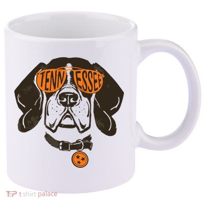Tennessee Tn Dog State Flag Tn Lover Outfit 11oz C Handle Ceramic Mug