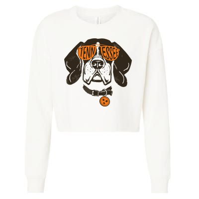Tennessee Tn Dog State Flag Tn Lover Outfit Cropped Pullover Crew