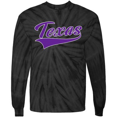 Texas Throwback Design Classic Tie-Dye Long Sleeve Shirt