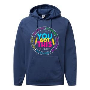 Teacher Testing Day You Got This Test Day Rock The Test Performance Fleece Hoodie