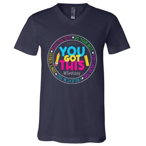 Teacher Testing Day You Got This Test Day Rock The Test V-Neck T-Shirt