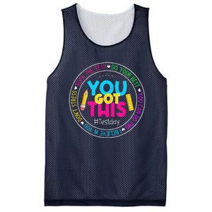 Teacher Testing Day You Got This Test Day Rock The Test Mesh Reversible Basketball Jersey Tank