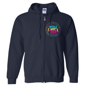 Teacher Testing Day You Got This Test Day Rock The Test Full Zip Hoodie