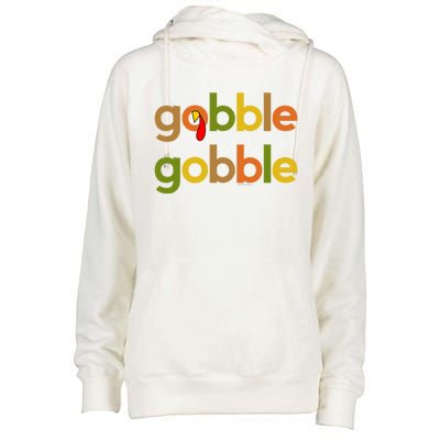 Thanksgiving Turkey Day Gobble Gobble Fall Great Gift Womens Funnel Neck Pullover Hood