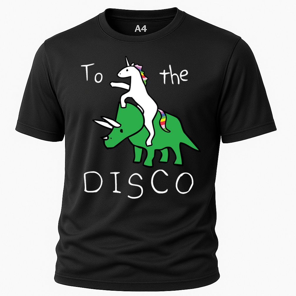 To The Disco 80s Party Unicorn Dino Disco Performance Shirt