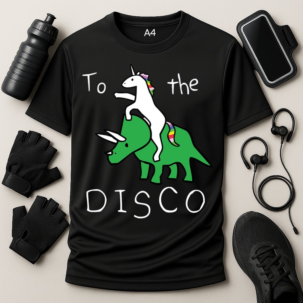 To The Disco 80s Party Unicorn Dino Disco Performance Shirt