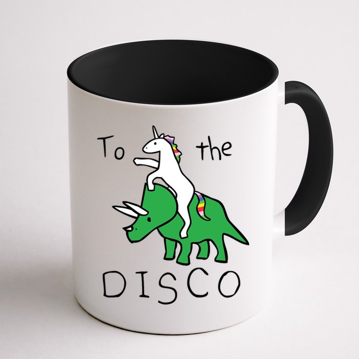 To The Disco 80s Party Unicorn Dino Disco Mug