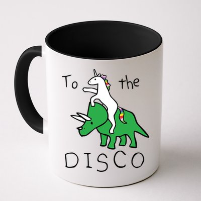 To The Disco 80s Party Unicorn Dino Disco Mug