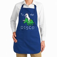 To The Disco 80s Party Unicorn Dino Disco Apron
