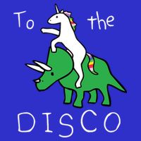 To The Disco 80s Party Unicorn Dino Disco Apron