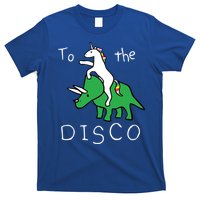To The Disco 80s Party Unicorn Dino Disco T-Shirt